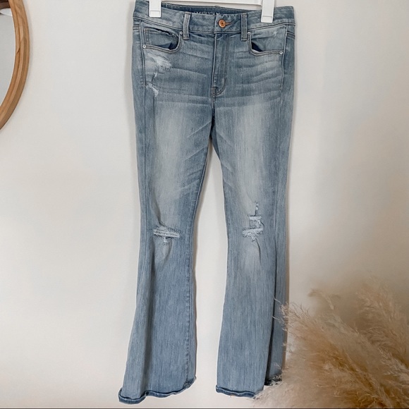 American eagle high rise boho artist jeans